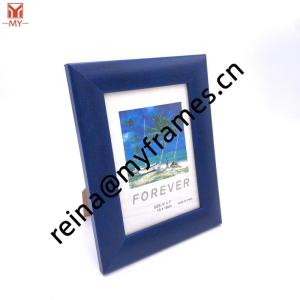 Wholesale wall picture: Hot Sale MDF Material Simple Solid Color Dark Blue Photo Frame for Wall Display Pictures Frame