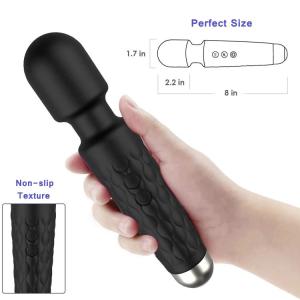 Wholesale small toys: 8 Speed 20 Vibration Rechargeable Erotic Toy G-spot Massage Wand Women Vibrator Adult Sex Toys