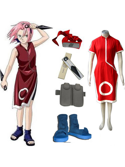 Naruto Sakura Haruno Women's Cosplay Costume(id:4563433). 