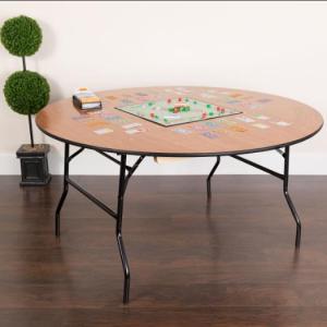 Wholesale t pvc edge: 72 Inch 10 To 12 People Round Banquet Folding Table for Party Event Church School Hotel Restaurant