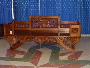 Wholesale indoor mahogany wood furniture: Carved Chair 2 Seats