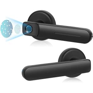Wholesale door handle: Fingerprint Handle Door Lock Easy Install 30pcs Finger Prints Smart Home Door Lock