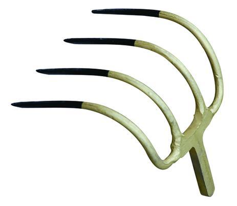 Sell forging 4 tines digging curved hook forks rakes