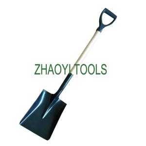 Wholesale spades: Long Neck Digging Garden Square Mouth Steel Coal Garden Flat Shovel Spades