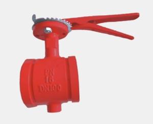 Wholesale alloy vulcanizer: Fire Protection Groove End Concentric Butterfly Valve
