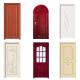 Customized Interior Solid Wood Composite  Paint Free  Embossed  Deep Carved Door