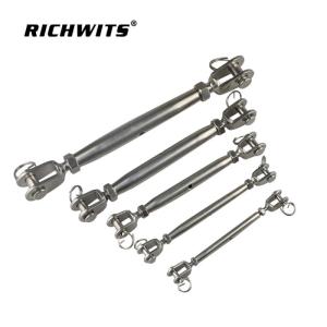 Wholesale korea coupling: Wire Rope Fittings Stainless Steel Rigging Hardware Tension European Jaw-jaw Close Body Turnbuckle
