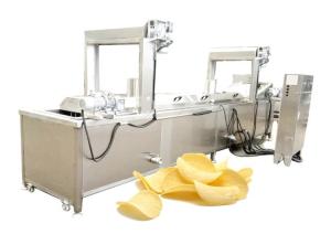 Wholesale gas alarm: SUS304 Food Frying Making Machine Potato Chips Making Line Tapioca Chips Sweet Potato Chips Making