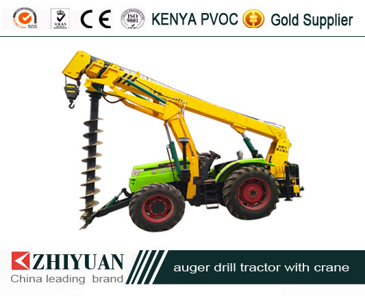 China Leading Brand Four-wheel Drive Pole Digging Tractor
