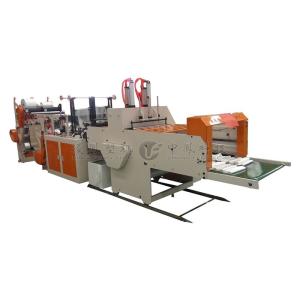 Wholesale Bag Making Machinery: Full-automatic Four-roll Feeder Double Lines Cold Cutting T-shirt Bag Making Machine