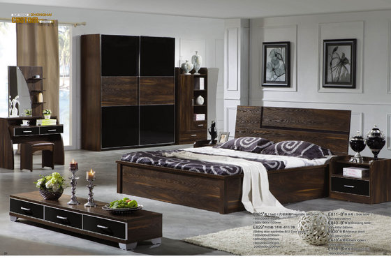 mdf bedroom furniture set in black walnut color(id:9229692) product