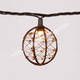 Garden Decorative Beaded Copper Wire Ball String Light 10ct