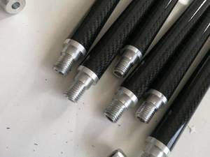 Wholesale 3k twill carbon pipes: Carbon Fiber Pipes with Stainless Steel Connections