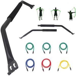 Wholesale travel system: Portable Bow Resistance Bands and Bar System for Travel Fitness Home Gym Body Workout Equipment Set
