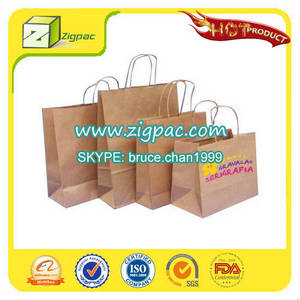 Wholesale hot glue labeling machine: 2014 Year Hot Sale Food Grade and SGS Certificate Approved Window Style Brown Paper Bag