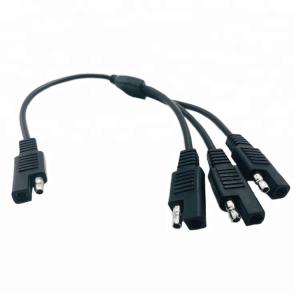 Wholesale extension cable: SAE To 3*SAE Y Splitter 3 Ways  Solar Energy Extension Power Cables