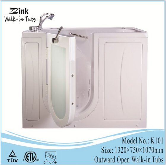 Foshan Zink Easy Access Walk in Bathtub for Fat People / Disabled