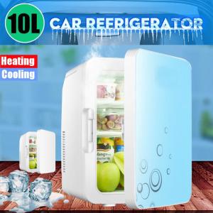 Wholesale portable fridge: 10L Mini Fridge Auto Portable Refrigerator Cooler Heater Small Freezer Car Home Daul-Use White Summe