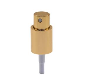 Wholesale personal care: 18mm 20mm 24mm 18/410 Golden Aluminum Plastic Mist Sprayer Pump with Aluminum Plastic Caps