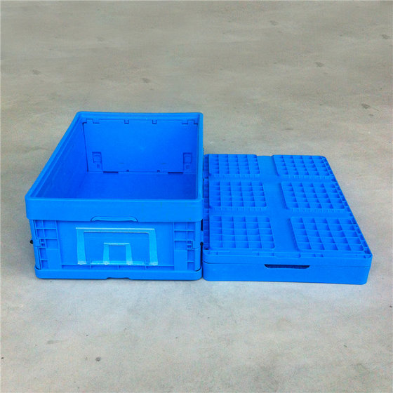 600 400 220mm Plastic Material Folding Crates For Transport Use 