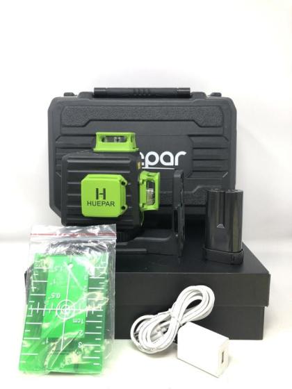 Huepar 3D 360 Cross Line Self Leveling Laser Level Green Beam with TypeC Port