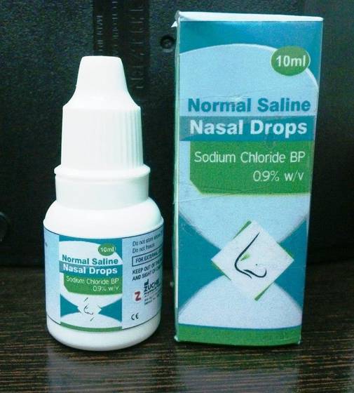 normal saline drops