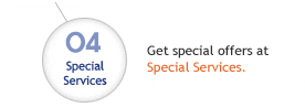 Get special offers at Special Services.