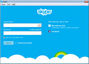 Sign-in to Skype