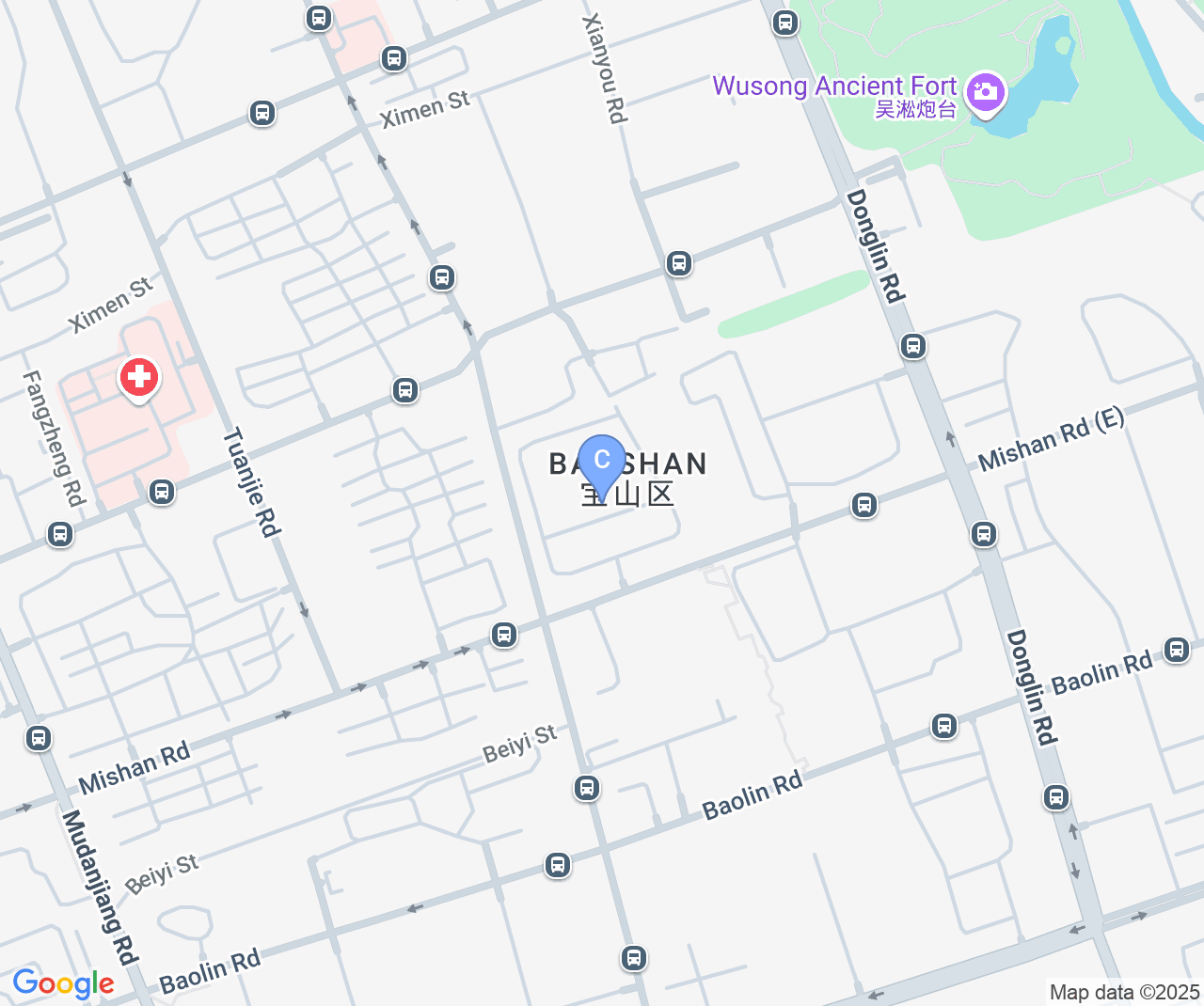 Company location map of Shanghai Songjiang Vibration Absorber Co., Ltd.