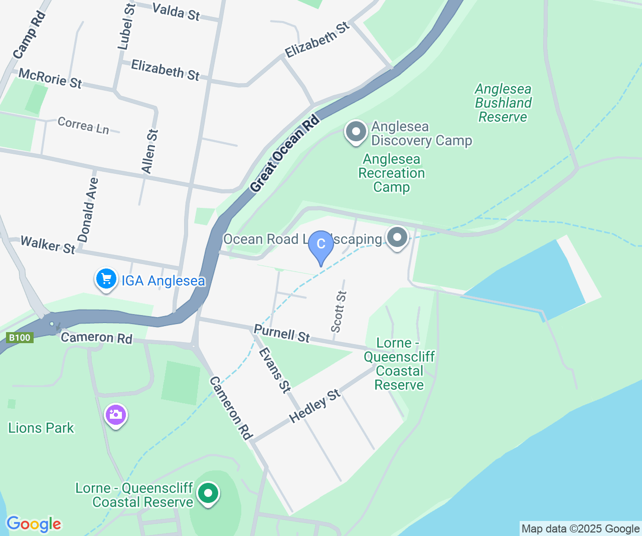 Company location map of Anglesea Building and Maintenance