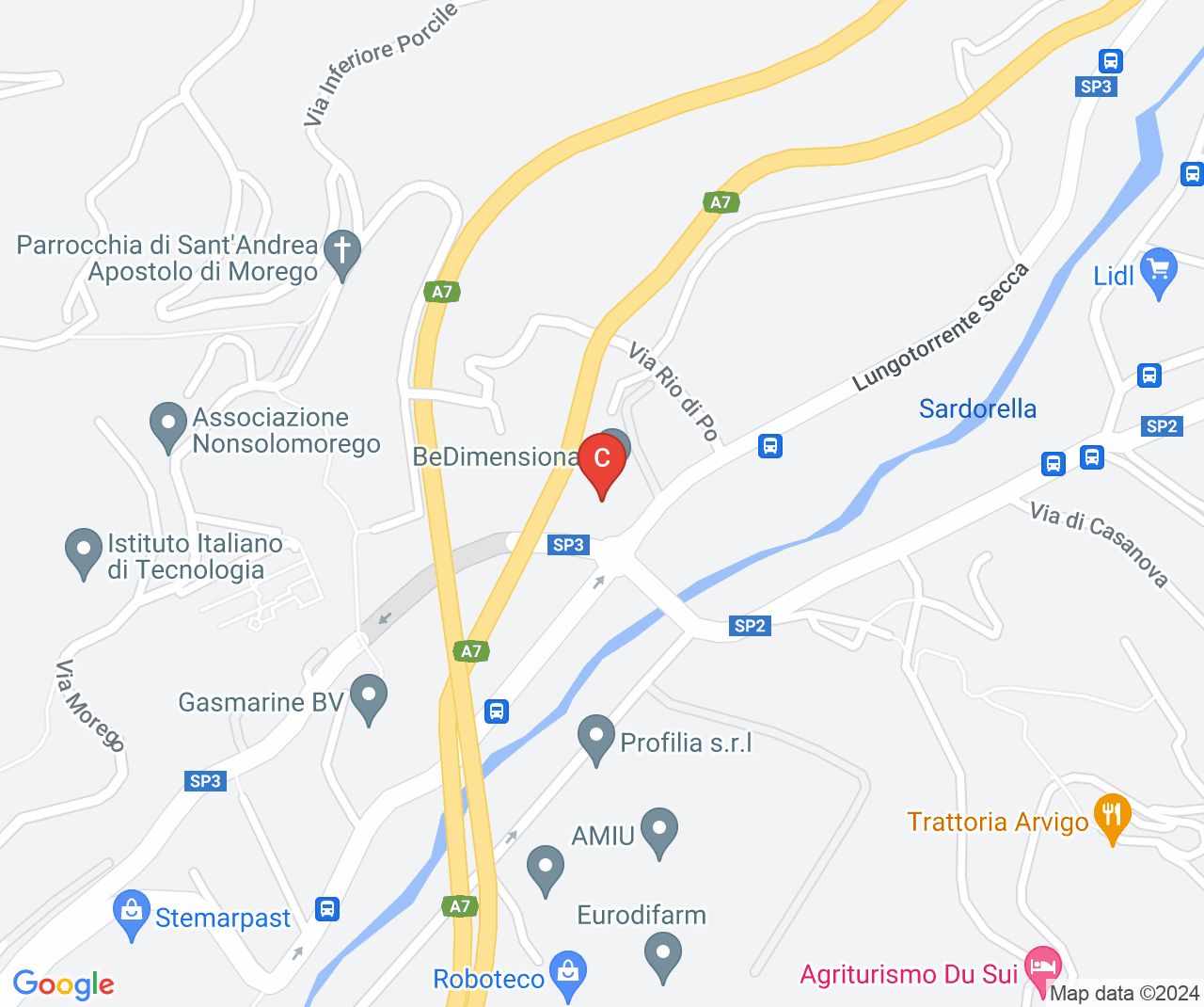 Company location map of Bedimensional