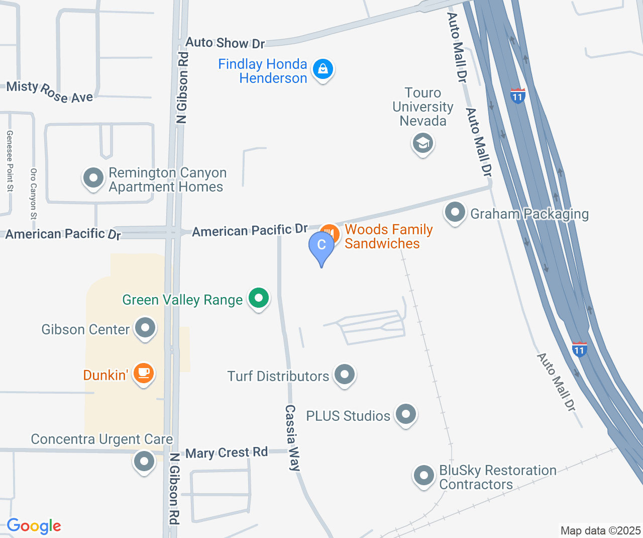 Company location map of Big Bully Turf