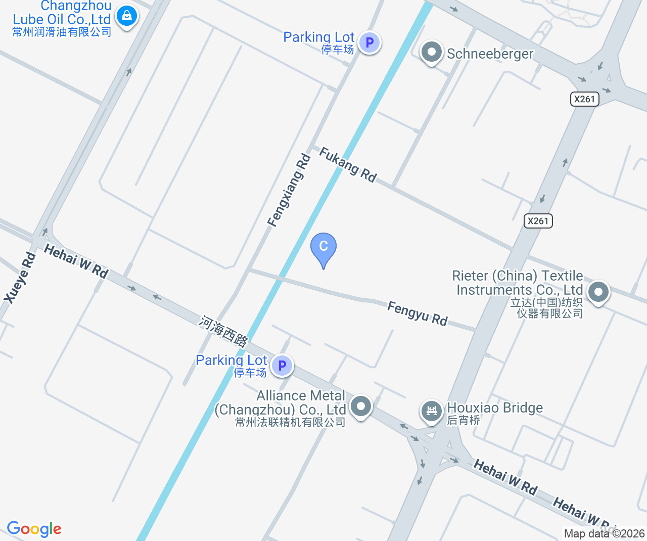 Company location map of Changzhou Feigeer Intelligent Technology Co., Ltd.