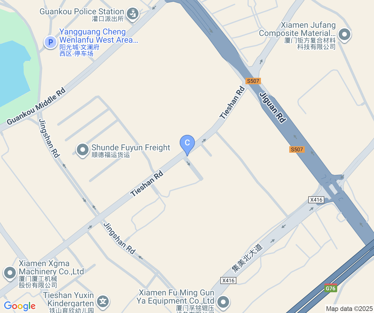 Company location map of Flex Plus Xiamen Co., Ltd.