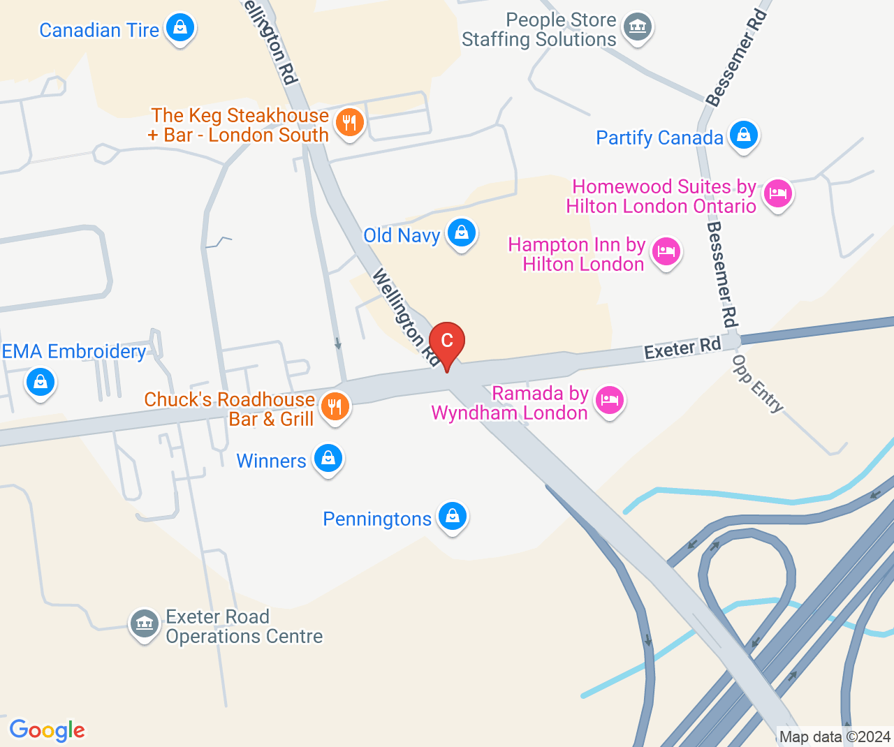 Company location map of Garage Door Solutions