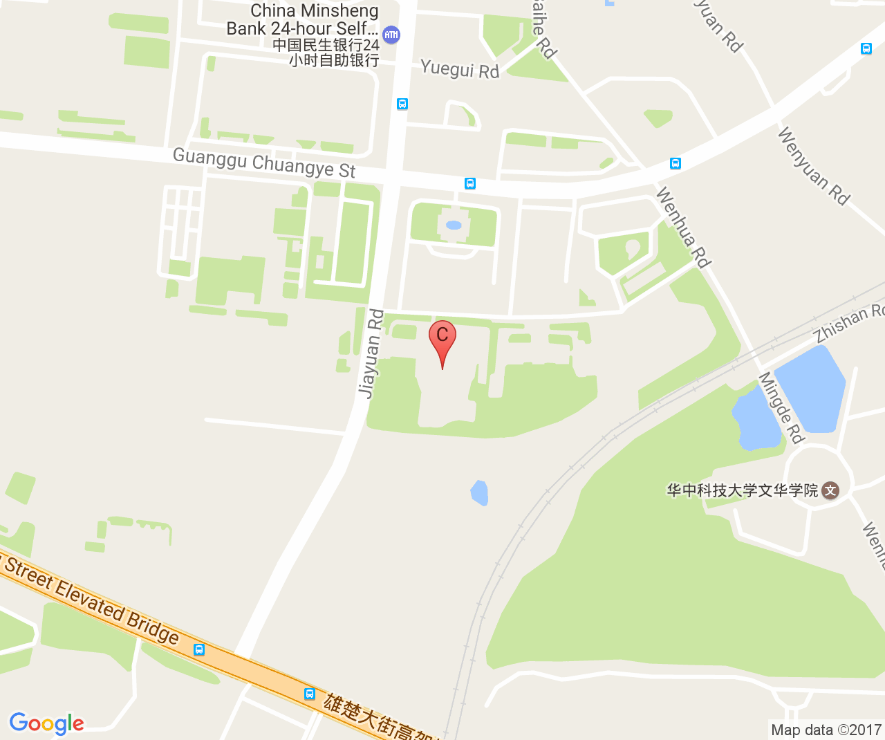 Company location map of Wuhan Greentek Pty. Ltd.