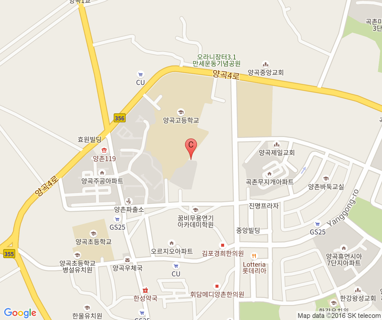 Company location map of Hanatech co., ltd.