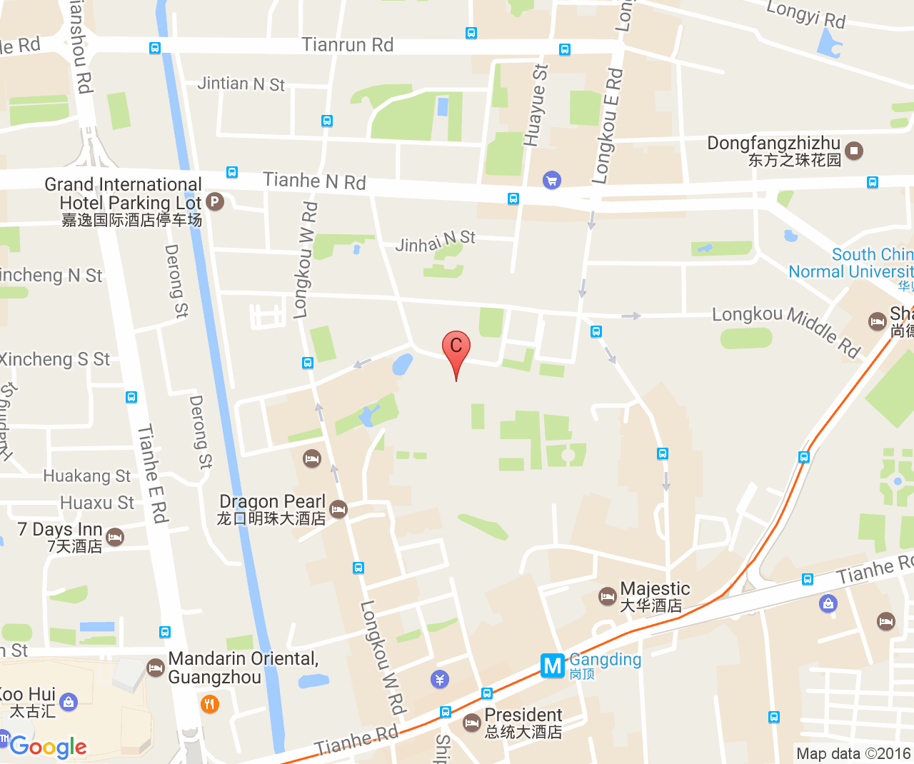Company location map of Guang Zhou Huaiheng Trading Co., Ltd