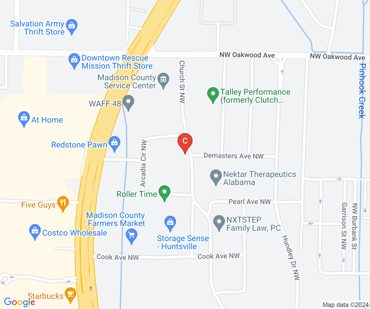 Company location map of Annette Hales Indoor Comfort Systems
