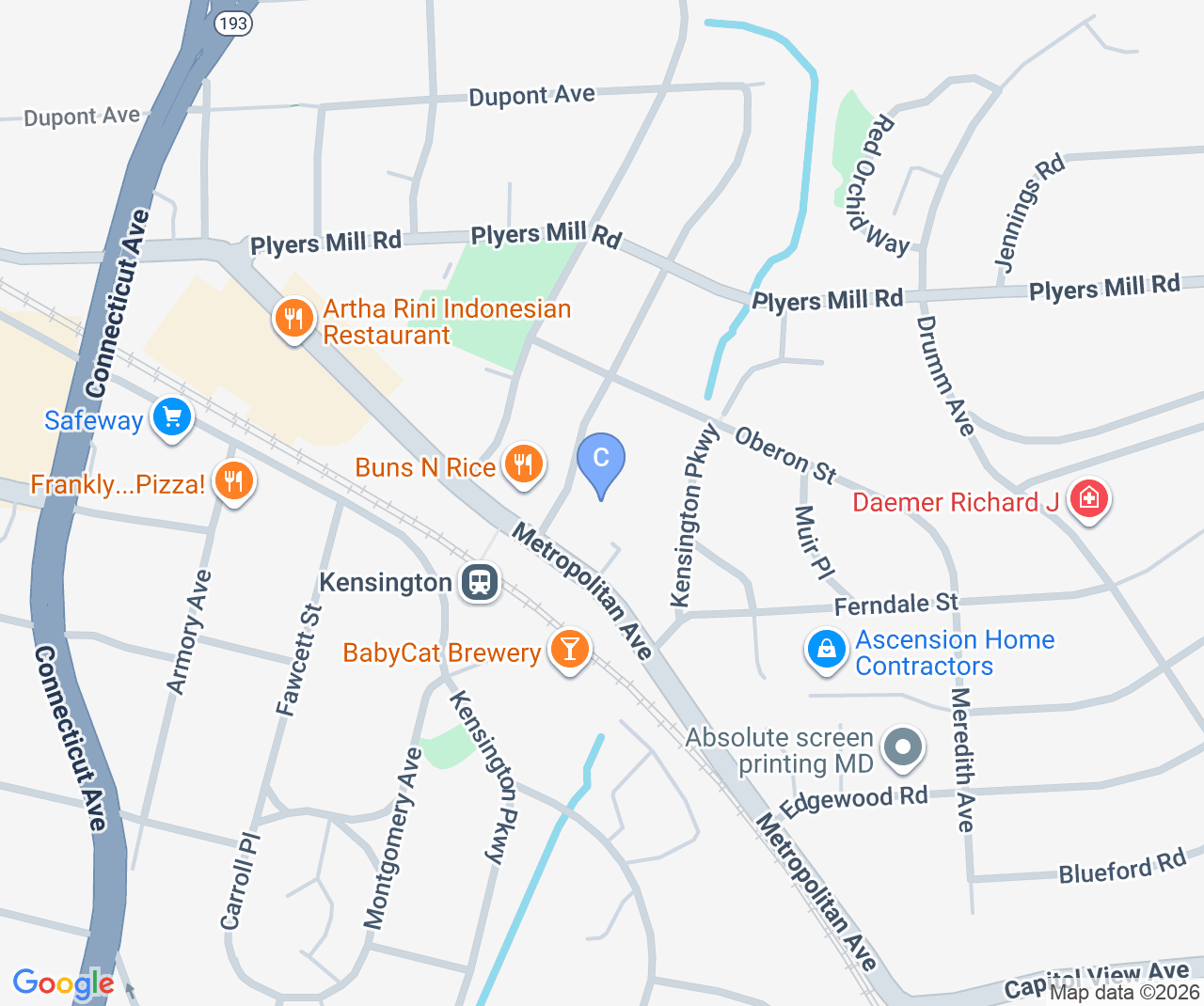 Company location map of Lyons Public Relations