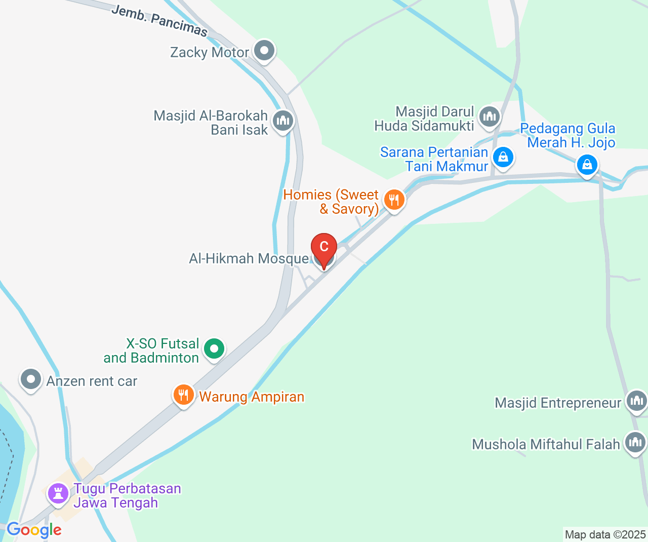 Company location map of CV. Narisesan Karya Berkah