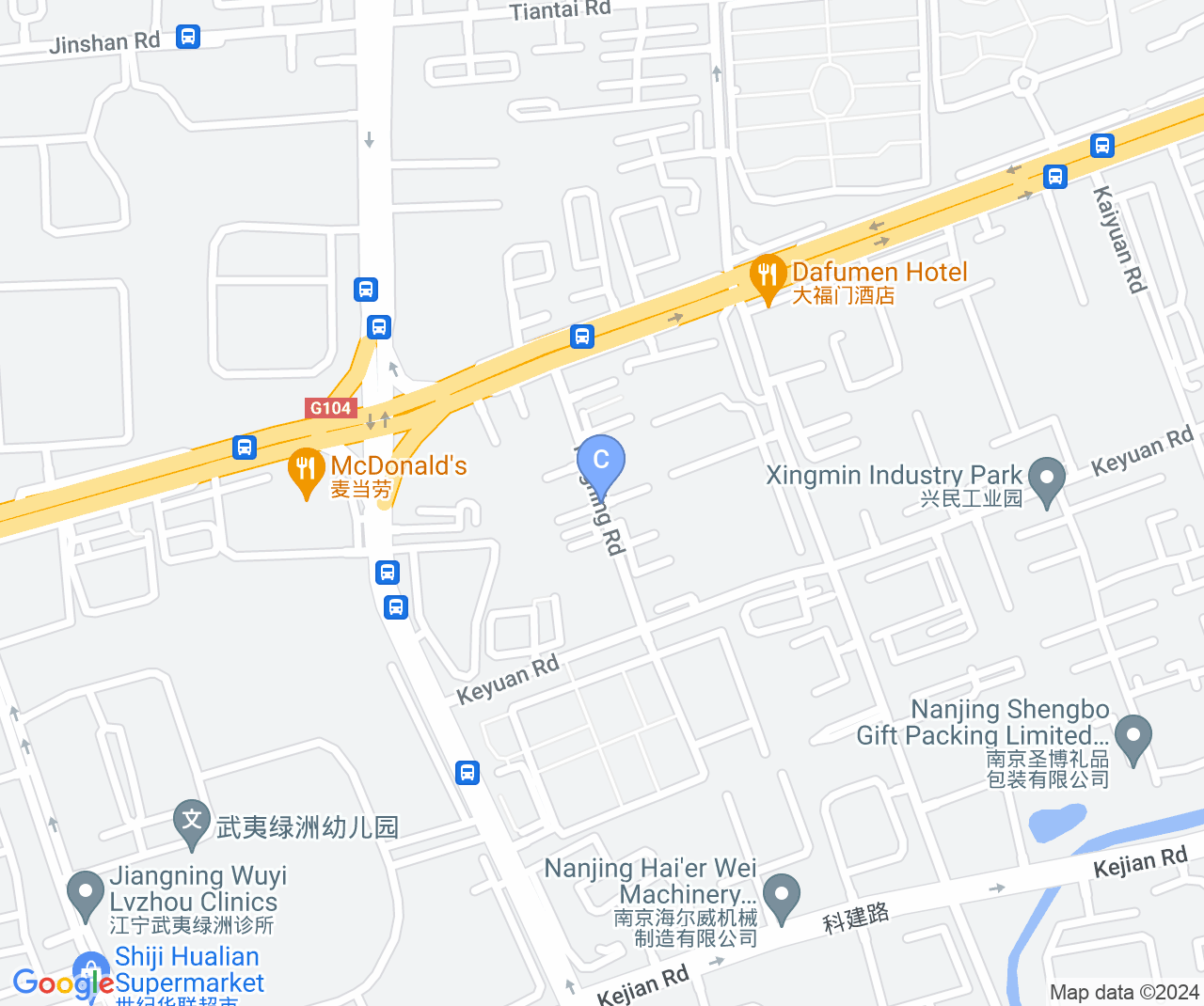 Company location map of Nanjing Ouman Storage Equipment Co.,Ltd