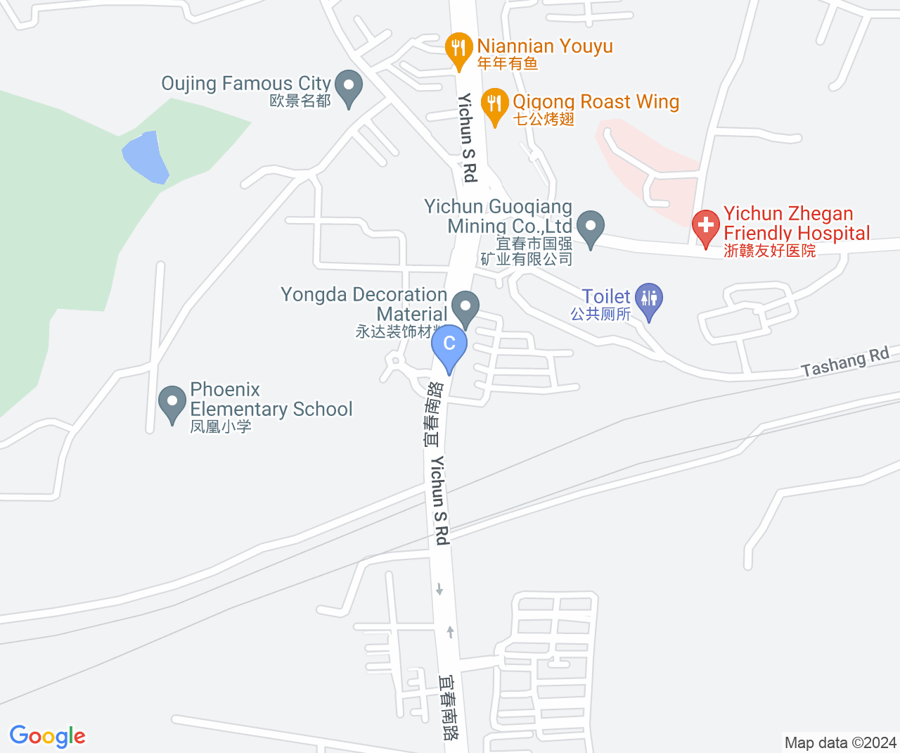 Company location map of Pego Electronics Yi Chun Company Limited