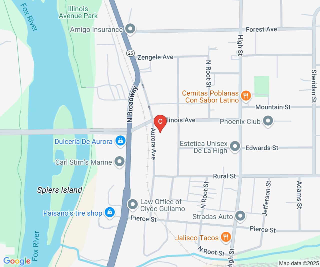 Company location map of Phillips Printing Company