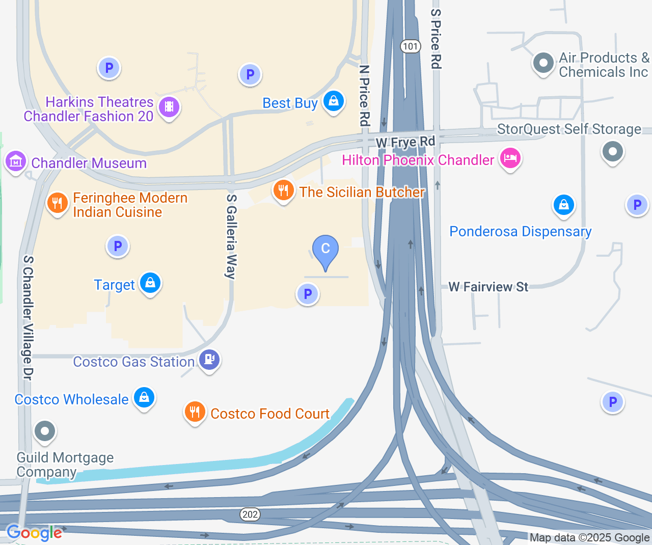 Company location map of PilotPractice
