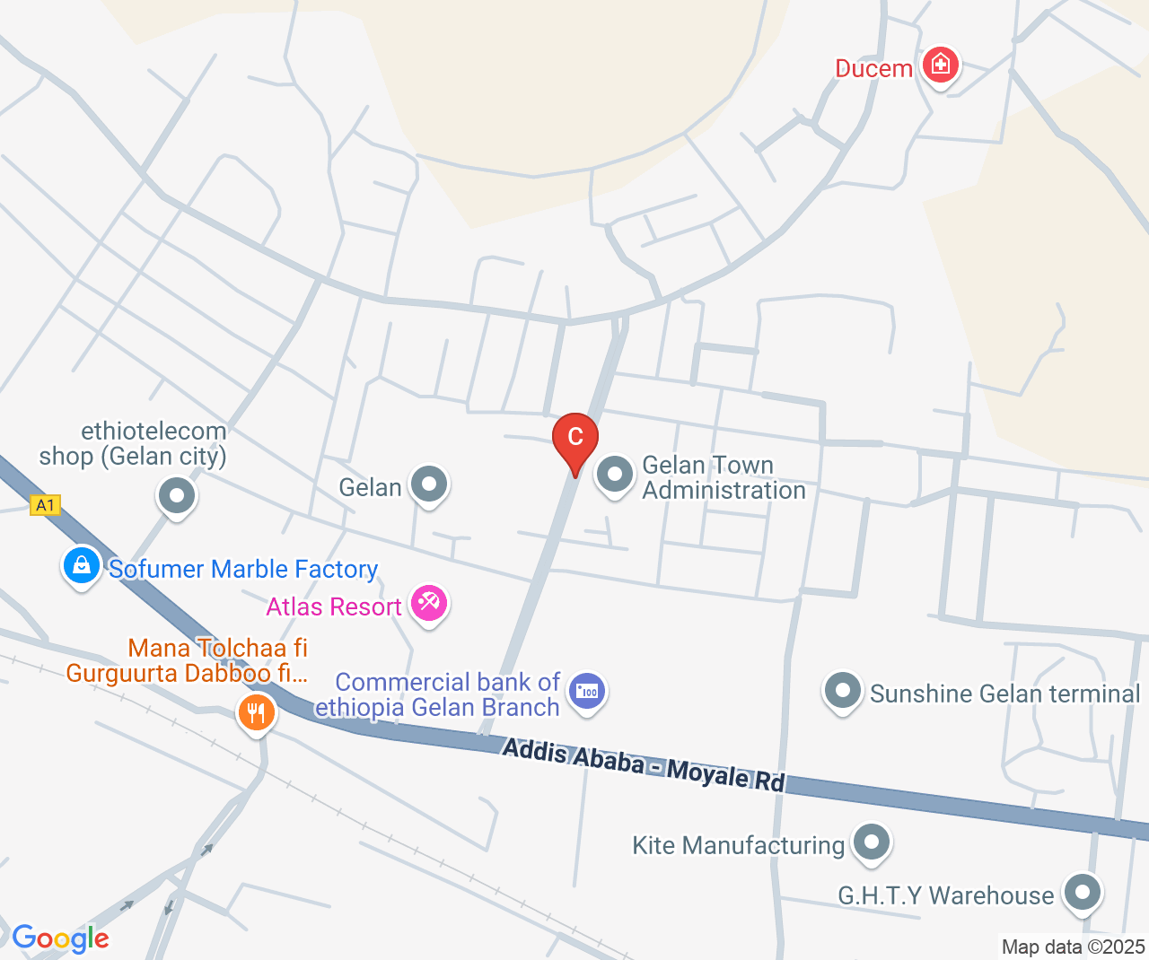 Company location map of Progress Mineral Mining PLC