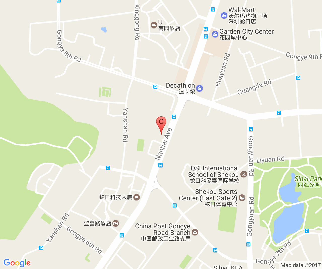 Company location map of Shenzhen Standard Automobile Co.,Ltd