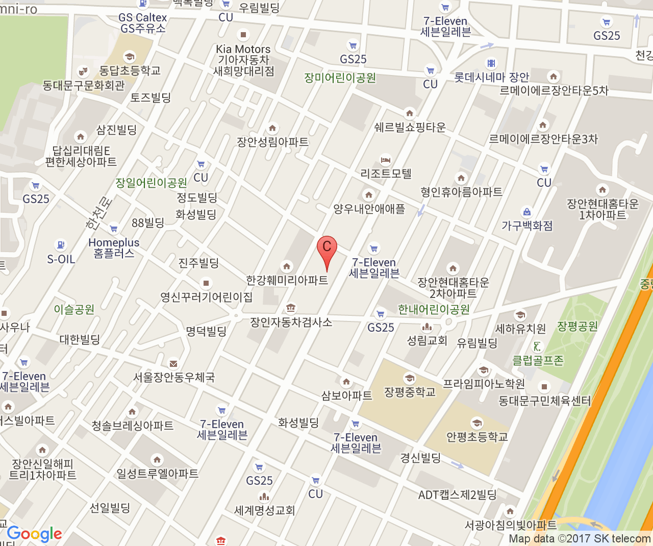 Company location map of TK Corp.