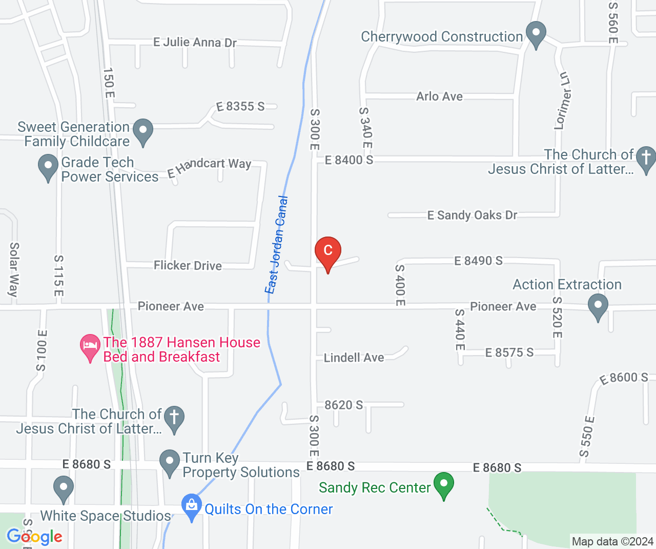 Company location map of Uinta Pest Solutions