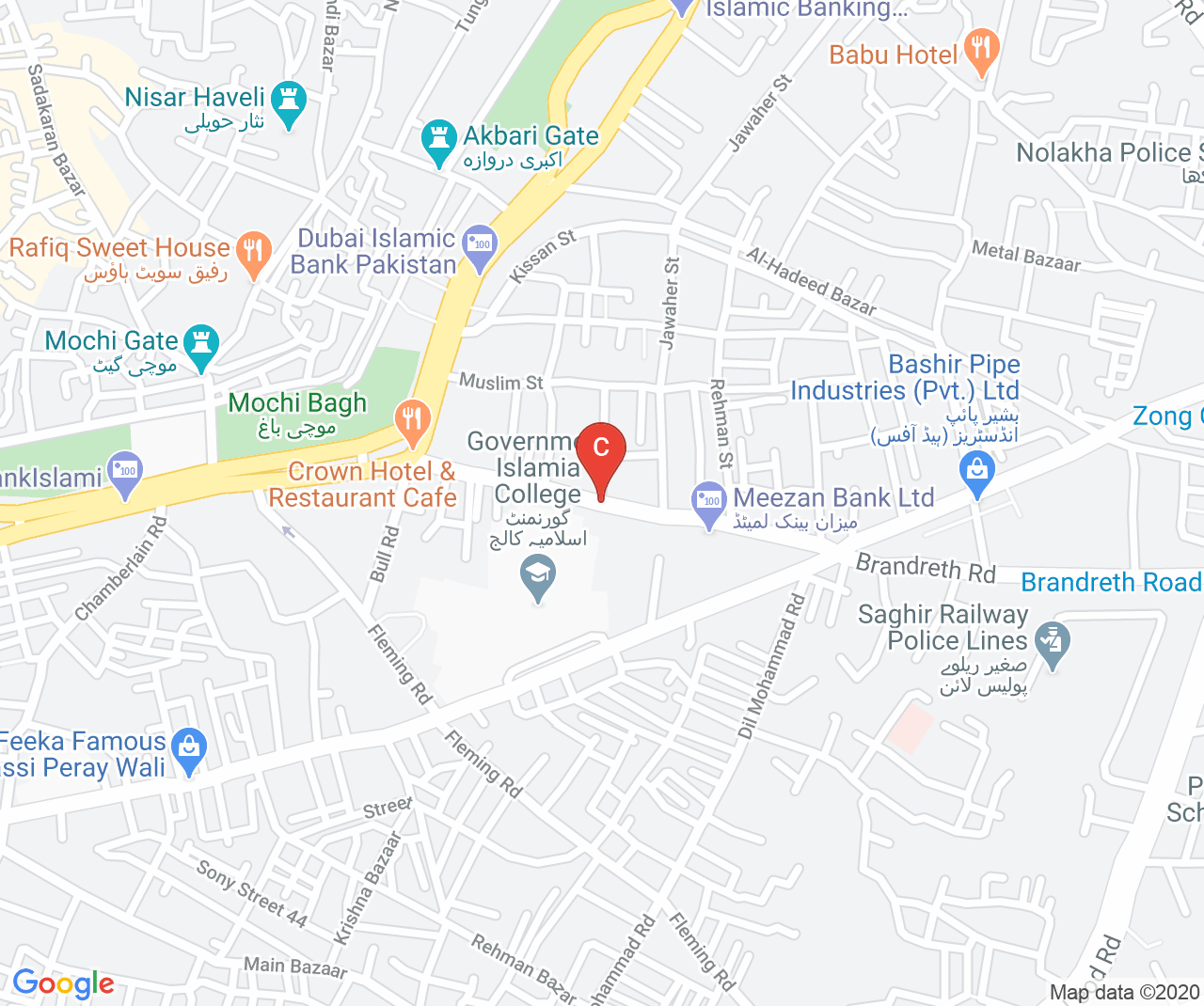 Company location map of Umar Farooq Belting